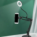 GobekUsa Contemporary LED Black Fill Flush Lamp with Adjustable Arm - Metal Ring Vanity Lighting