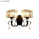 GobekUsa Contemporary Black Metal Wall Sconce Light - Scrolling Arm Corridor Lamp