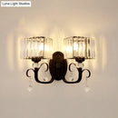 GobekUsa Contemporary Black Metal Wall Sconce Light - Scrolling Arm Corridor Lamp