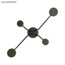 GobekUsa Contemporary Black Metallic LED Wall Mount Lamp - Warm/White Light Fixture