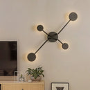 GobekUsa Contemporary Black Metallic LED Wall Mount Lamp - Warm/White Light Fixture