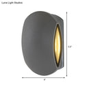 GobekUsa Contemporary Black Outdoor Round Wall Light Sconce - Aluminum Fixture, Warm/White