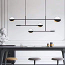 GobekUsa Contemporary Black Pendant Light with Metal Disc Island Lighting - 4 Bulbs - Distinctive Finish