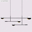 GobekUsa Contemporary Black Pendant Light with Metal Disc Island Lighting - 4 Bulbs - Distinctive Finish