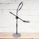 GobekUsa Contemporary Adjustable LED Vanity Light - Round Shaped Metal Design in Black, 8" or 10" Width