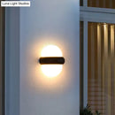 GobekUsa Contemporary Black Flush Wall Sconce with 1/2-Light for Patio - Plastic Ball