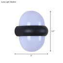 GobekUsa Contemporary Black Flush Wall Sconce with 1/2-Light for Patio - Plastic Ball