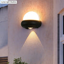 GobekUsa Contemporary Black Flush Wall Sconce with 1/2-Light for Patio - Plastic Ball