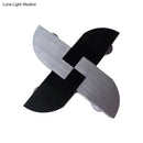 GobekUsa Contemporary RGB LED Aluminum Wall Sconce Lamp - Windmill Design in Black/Silver