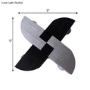GobekUsa Contemporary RGB LED Aluminum Wall Sconce Lamp - Windmill Design in Black/Silver