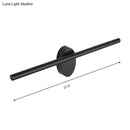 GobekUsa Contemporary LED Wall Sconce - Slim Metal Design with Natural Light - 21.5"/28"/36" Width - Black Finish for Bedroom Mounting