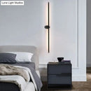 GobekUsa Contemporary LED Wall Sconce - Slim Metal Design with Natural Light - 21.5"/28"/36" Width - Black Finish for Bedroom Mounting