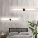 GobekUsa Contemporary LED Wall Sconce - Slim Metal Design with Natural Light - 21.5"/28"/36" Width - Black Finish for Bedroom Mounting