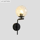 GobekUsa Contemporary Sphere Glass Sconce Light - Bedroom Wall Mount with 1-Bulb