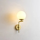 GobekUsa Contemporary Sphere Glass Sconce Light - Bedroom Wall Mount with 1-Bulb