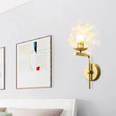 GobekUsa Contemporary Sphere Glass Sconce Light - Bedroom Wall Mount with 1-Bulb