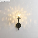 GobekUsa Contemporary Sphere Glass Sconce Light - Bedroom Wall Mount with 1-Bulb