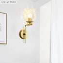 GobekUsa Contemporary Sphere Glass Sconce Light - Bedroom Wall Mount with 1-Bulb