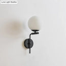 GobekUsa Contemporary Sphere Glass Sconce Light - Bedroom Wall Mount with 1-Bulb