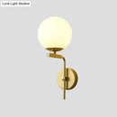 GobekUsa Contemporary Sphere Glass Sconce Light - Bedroom Wall Mount with 1-Bulb