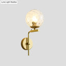 GobekUsa Contemporary Sphere Glass Sconce Light - Bedroom Wall Mount with 1-Bulb