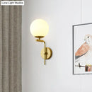 GobekUsa Contemporary Sphere Glass Sconce Light - Bedroom Wall Mount with 1-Bulb