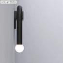 GobekUsa Contemporary U-Shaped 2-Light Black Wall Mounted Lighting with Opal Glass Shade