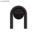 GobekUsa Contemporary U-Shaped 2-Light Black Wall Mounted Lighting with Opal Glass Shade