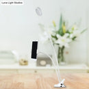 GobekUsa Flexible LED Vanity Light: Round, Flush-mount Design in Contemporary Metal Finish - Black or White with Clip-on Base