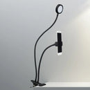 GobekUsa Flexible LED Vanity Light: Round, Flush-mount Design in Contemporary Metal Finish - Black or White with Clip-on Base