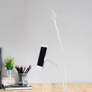 GobekUsa Flexible LED Vanity Light: Round, Flush-mount Design in Contemporary Metal Finish - Black or White with Clip-on Base