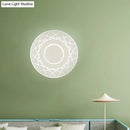 GobekUsa Contemporary Acrylic Disk Wall Light: Black/White LED Sconce Fixture for Living Room - Warm/White Light