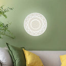 GobekUsa Contemporary Acrylic Disk Wall Light: Black/White LED Sconce Fixture for Living Room - Warm/White Light