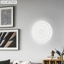 GobekUsa Contemporary Acrylic Disk Wall Light: Black/White LED Sconce Fixture for Living Room - Warm/White Light