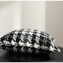 GobekUsa Houndstooth Square Cushion Cover - Black White Green Luxury Contemporary Pillow Case