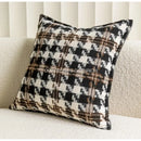 GobekUsa Houndstooth Square Cushion Cover - Black White Green Luxury Contemporary Pillow Case
