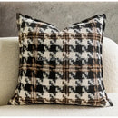 GobekUsa Houndstooth Square Cushion Cover - Black White Green Luxury Contemporary Pillow Case