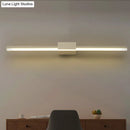 GobekUsa Contemporary LED Vanity Wall Sconce in Natural Light - Linear Metal, White/Black, 16" to 31.5" Wide