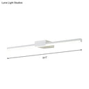 GobekUsa Contemporary LED Vanity Wall Sconce in Natural Light - Linear Metal, White/Black, 16" to 31.5" Wide