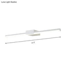 GobekUsa Contemporary LED Vanity Wall Sconce in Natural Light - Linear Metal, White/Black, 16" to 31.5" Wide
