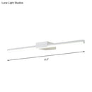 GobekUsa Contemporary LED Vanity Wall Sconce in Natural Light - Linear Metal, White/Black, 16" to 31.5" Wide