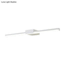 GobekUsa Contemporary LED Vanity Wall Sconce in Natural Light - Linear Metal, White/Black, 16" to 31.5" Wide