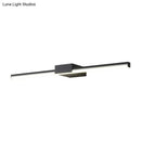 GobekUsa Contemporary LED Vanity Wall Sconce in Natural Light - Linear Metal, White/Black, 16" to 31.5" Wide