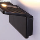 GobekUsa Contemporary Aluminum LED Wall Lamp - 4"/8" Wide Bend Square Sconce Light Fixture in Black/White