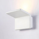 GobekUsa Contemporary Aluminum LED Wall Lamp - 4"/8" Wide Bend Square Sconce Light Fixture in Black/White