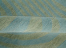 Contemporary Blue and Green 5x8 Hand Knotted Wool Area Rug