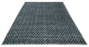 Contemporary Blue, Charcoal and Ivory Hand carved Geometrical Design Hand knotted wool Area Rug by The Rug Decor