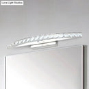 GobekUsa Contemporary Crystal Silver Wall Sconce Light - Bow Shaped Vanity Lighting for Bathroom - Warm/White Light - 17"/21"/27.5" Wide
