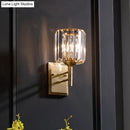 GobekUsa Contemporary Brass Crystal Wall Sconce - Prismatic 1-Light for Bedroom