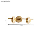 GobekUsa Contemporary Brass Double Oval Wall Light with LED Mount - Crystal Design